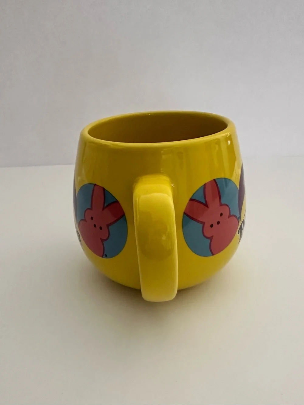 Peeps Yellow Ceramic Mug with Bunny & Chick Graphics